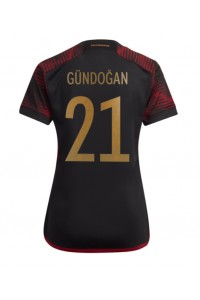 Fotbalové Dres Německo Ilkay Gundogan #21 Dámské Venkovní Oblečení MS 2022 Krátký Rukáv